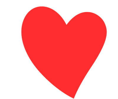 Bebendes rotes Herz-Symbol mit weißen Zickzack-Linien auf schwarzem Hintergrund.