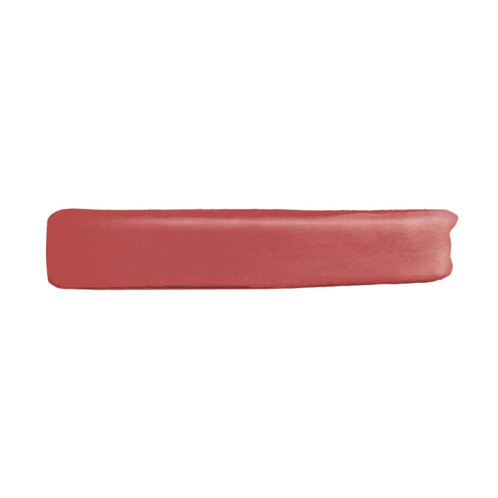 Ein sauberer, horizontaler rechteckiger Strich des YSL Soft-Matte, samtig-texturierten Liquid Lipsticks vor reinweißem Hintergrund.