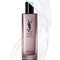 YSL Beauty Pure Shots Youth Reload Essence-in-Lotion bottle with swirling texture, highlighting natural origin formula.